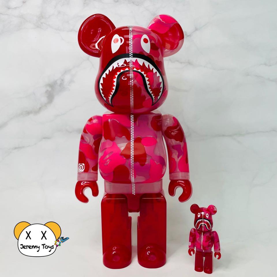 BAPE CLEAR ABC CAMO SHARK BE@RBRICK 3体