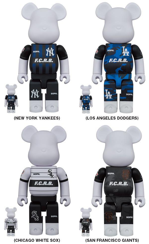 Bearbrick x FCRB x MLB 100% & 400%, 興趣及遊戲, 玩具& 遊戲類