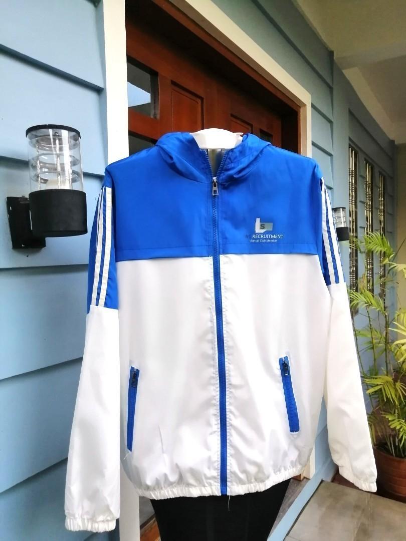 Blue White Tone Windbreaker Jacket