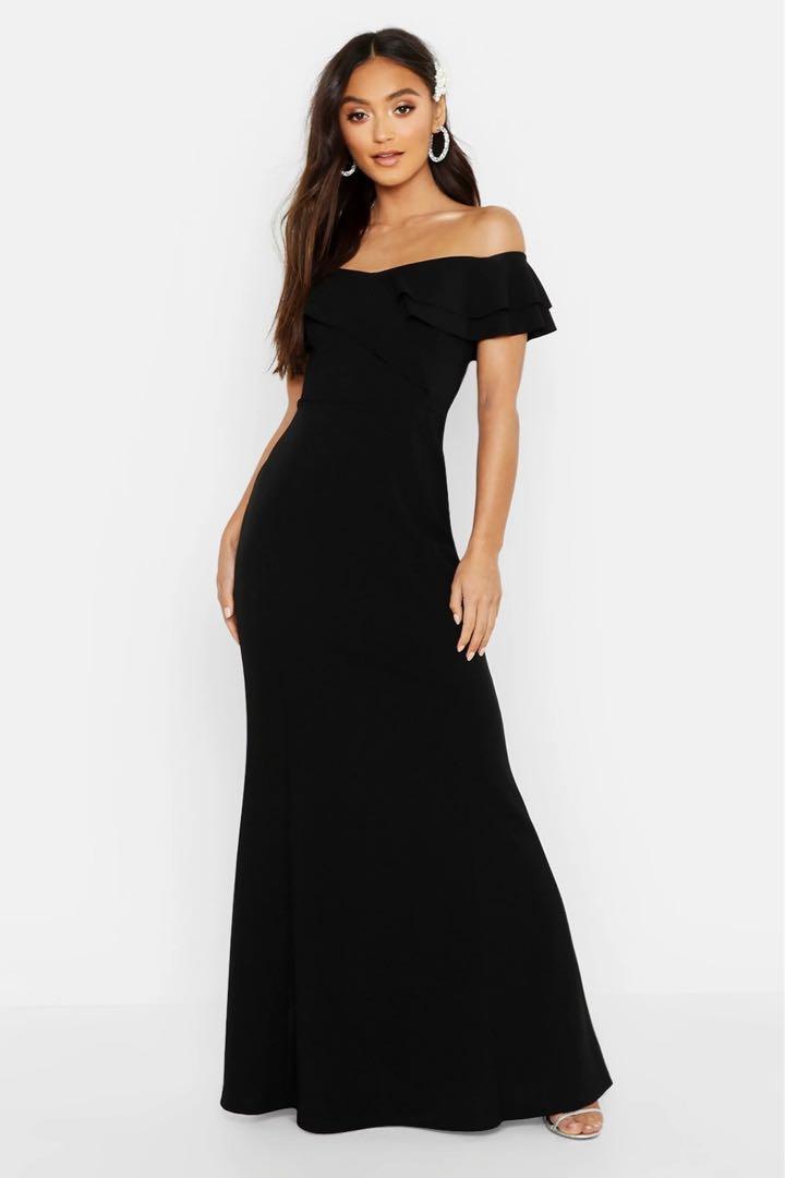 Petite bardot maxi best sale dress