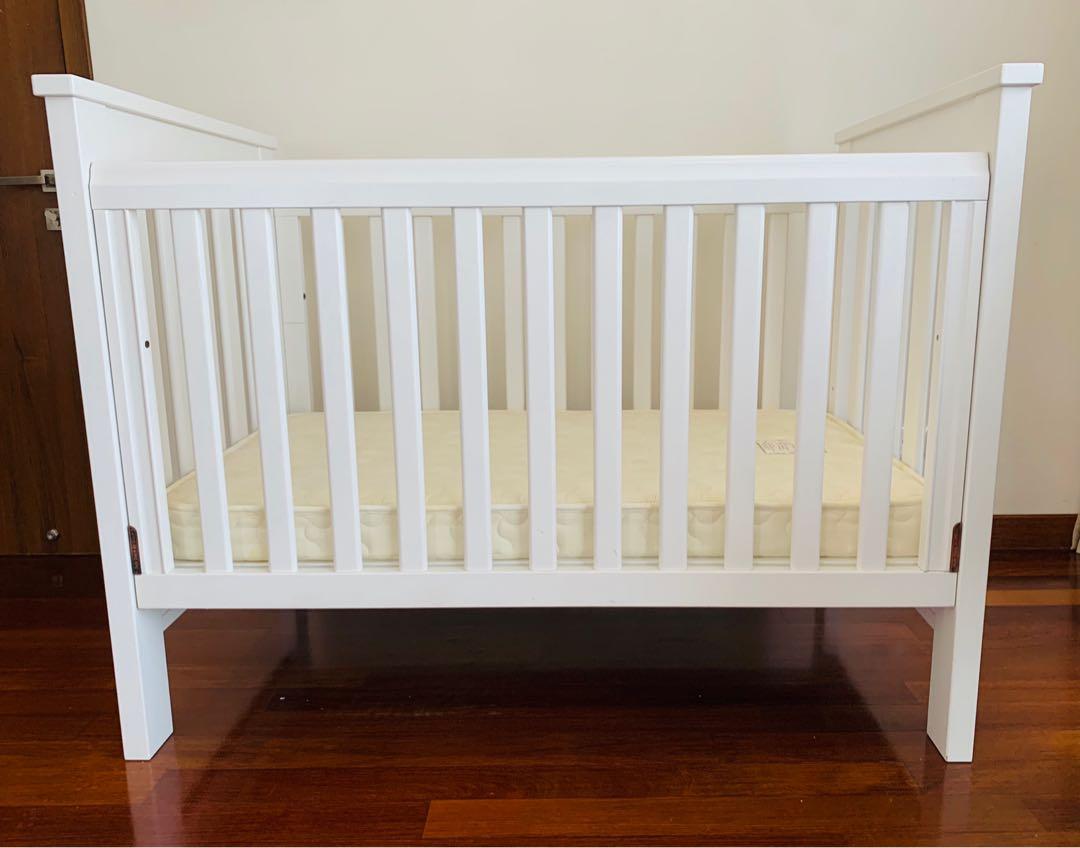 Boori Pioneer Cot and Boori Country Mattress Babies Kids Baby