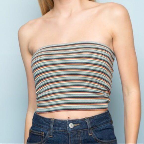 Rainbow bandeau dress sale