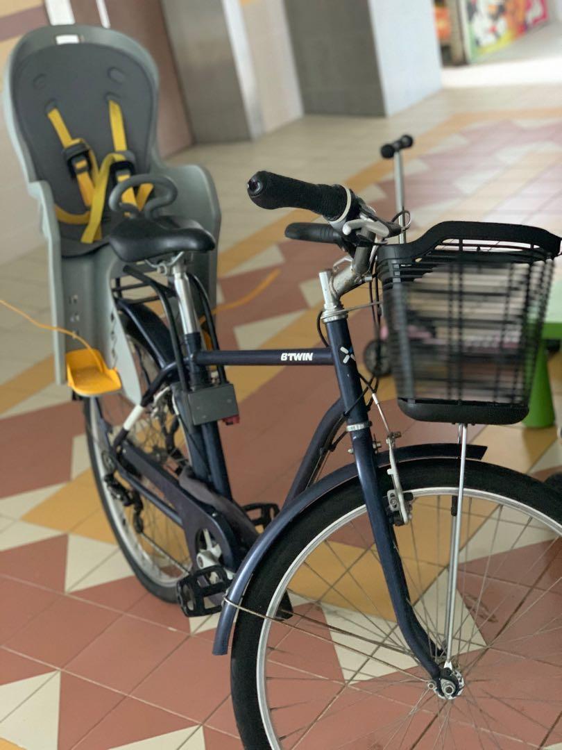 BTwin city bike with child seat Sports Equipment Bicycles Parts Bicycles on Carousell