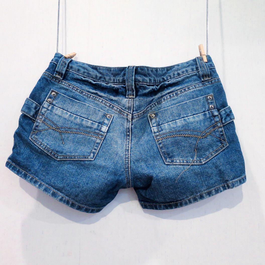 Buy 1 get 1 free denim shorts, Fesyen 