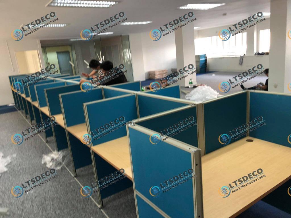 call center type working table with sharing panel modular office ...
