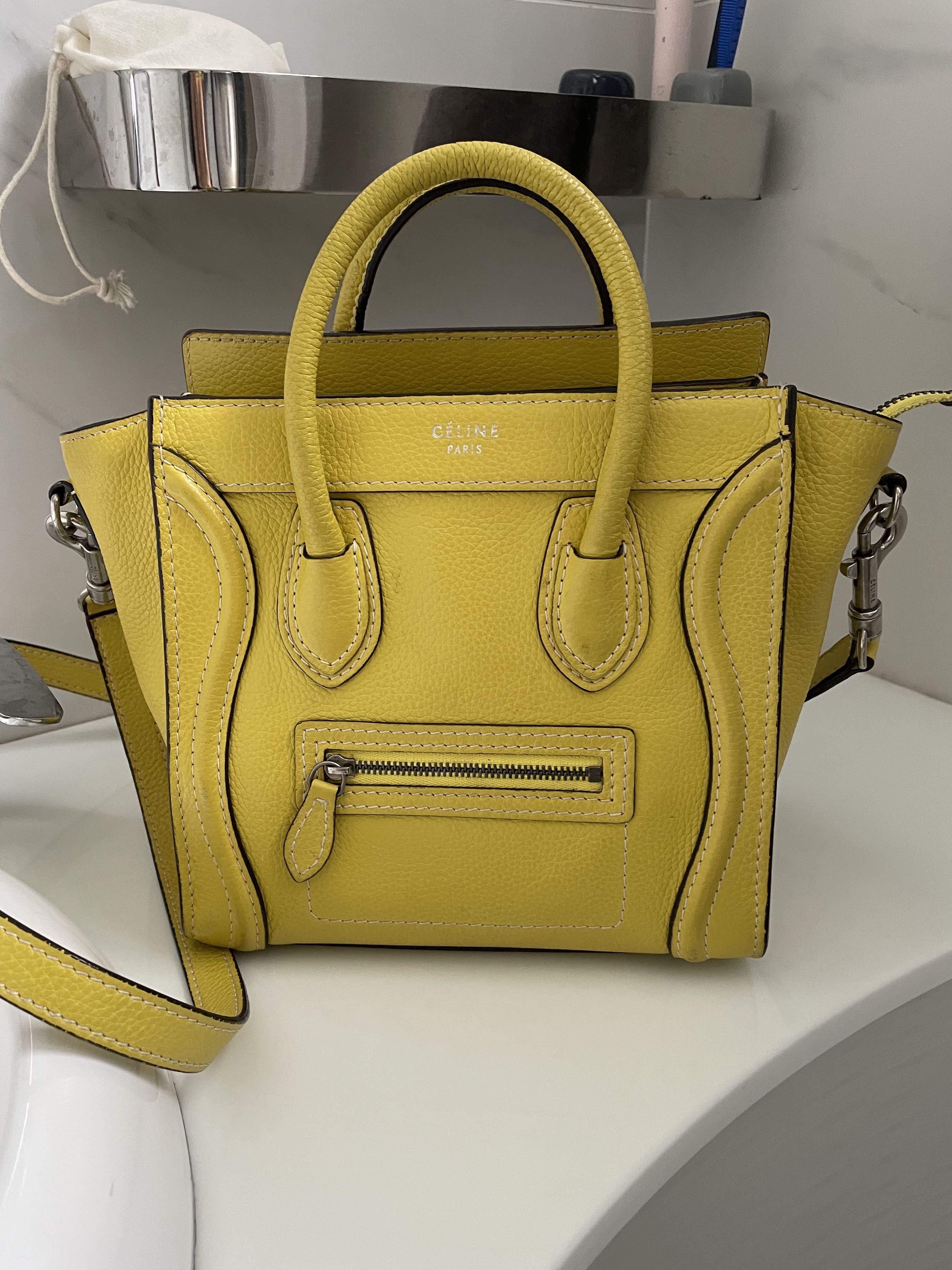 Yellow hotsell celine bag