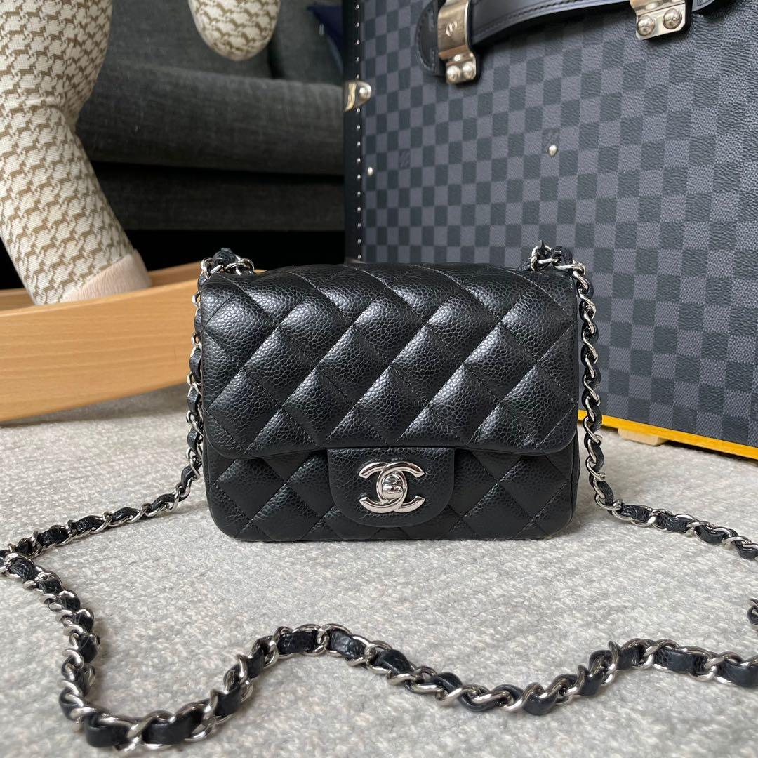 Chanel Mini Square Caviar, Luxury, Bags & Wallets on Carousell