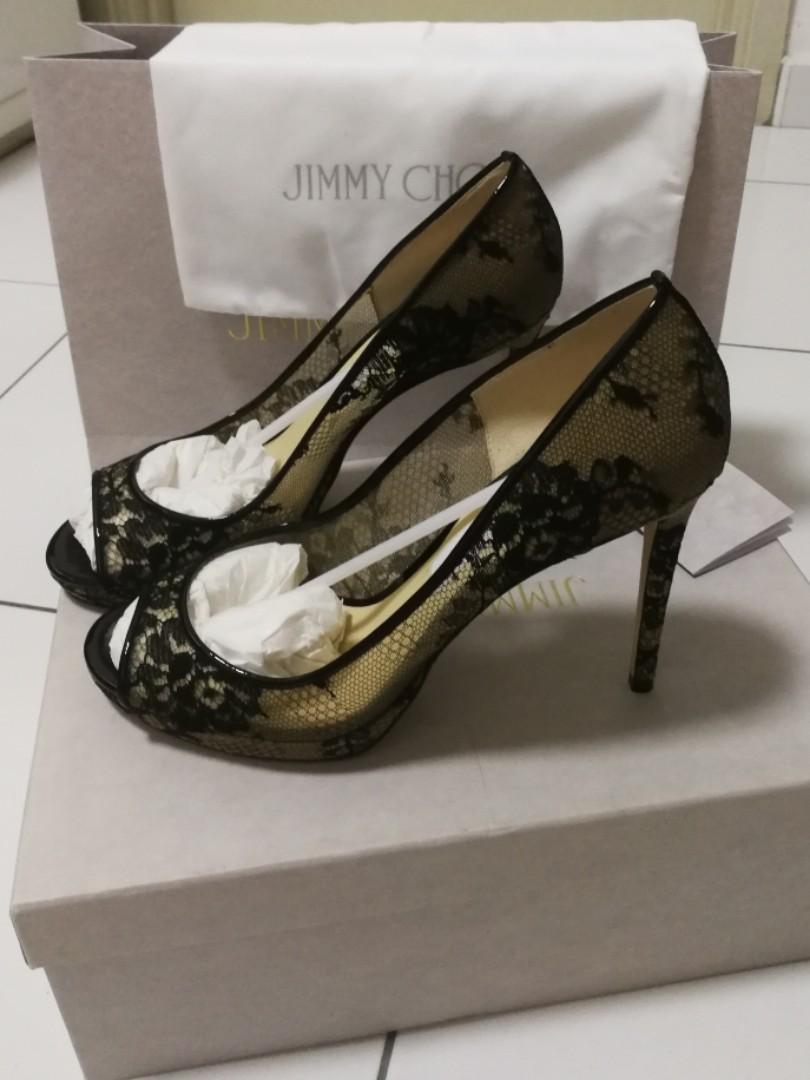 CHEAPEST Bnib Jimmy Choo Lace Heels Shoes Authentic Luxury Sneakers Footwear on Carousell