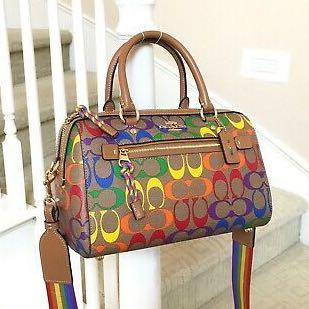 Coach Boston Bag With Signature Rainbow, Women
