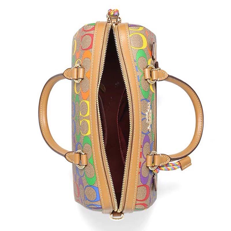 Coach Boston Bag With Signature Rainbow, Women's Fashion, Bags  Wallets,  Cross-body Bags on Carousell
