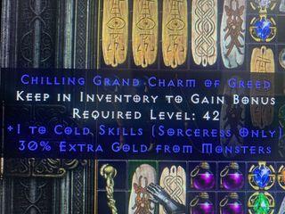 Cold skiller grand charm sorc d2 / d2r
