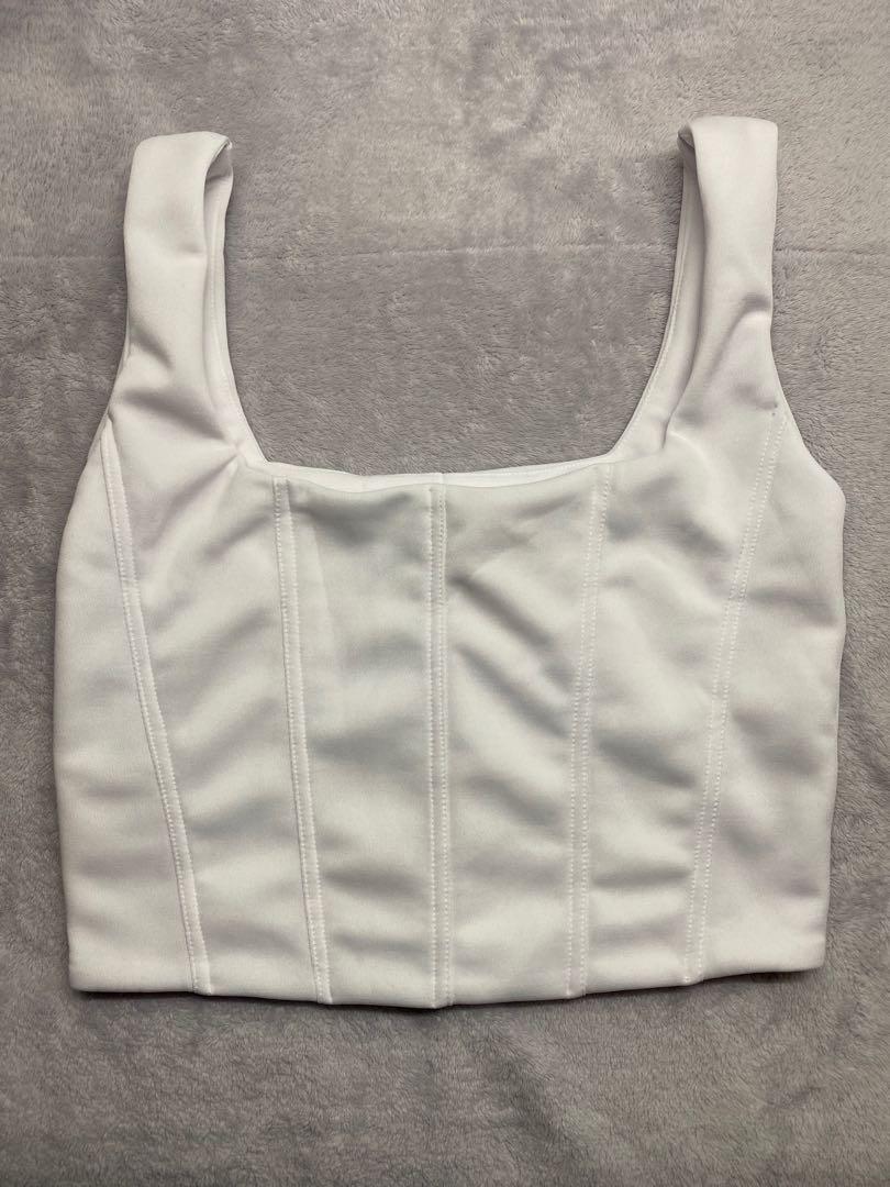 Corset Top (Category: Sleeveless) located in Manila. Submitted by beashops (Listing ID 1124818858, Image 1). Description: Brand New Brand: Bought from Shopee at 300 pesos Size: Medium Shipping: JNT or Gogo Express shouldered by the buyer.
