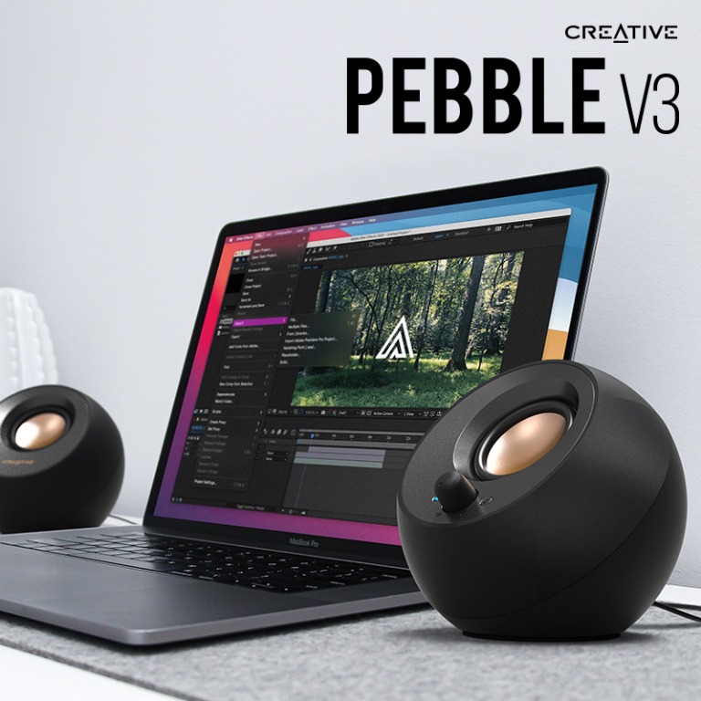 Creative Pebble V3 Speakers and my Minimalistic Desk Setup [2021] 