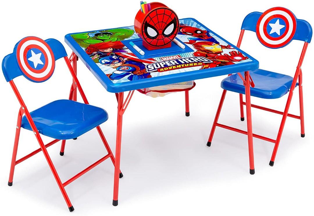 Delta Children 4Piece Kids Furniture Set (Storage Table with 2 Chairs