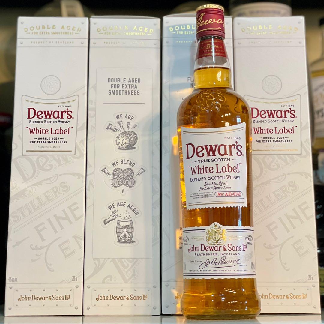 Dewars White Label Whisky Scotch Whiskey blended w box 750ml ...