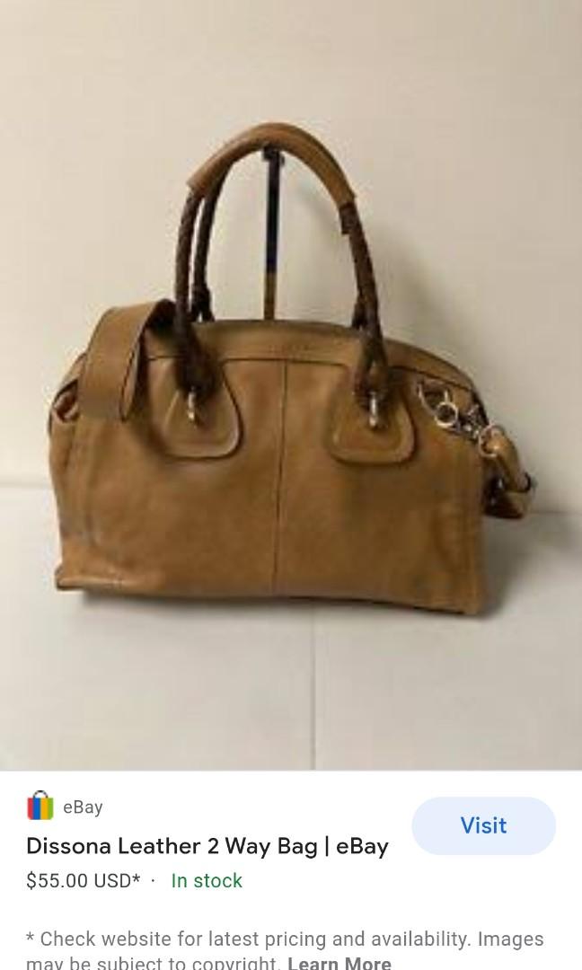 DISSONA ITALY LEATHER BAG  TWO WAY, Luxury, Bags & Wallets on Carousell
