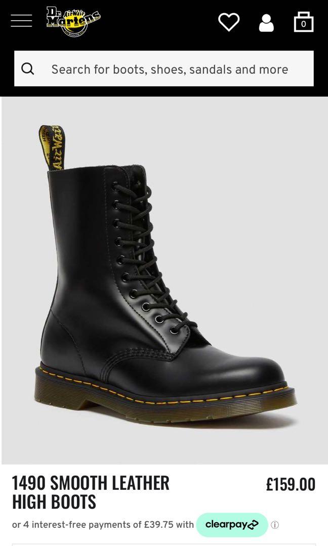 1490 smooth leather high boots sale