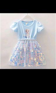 Dress elsa anak