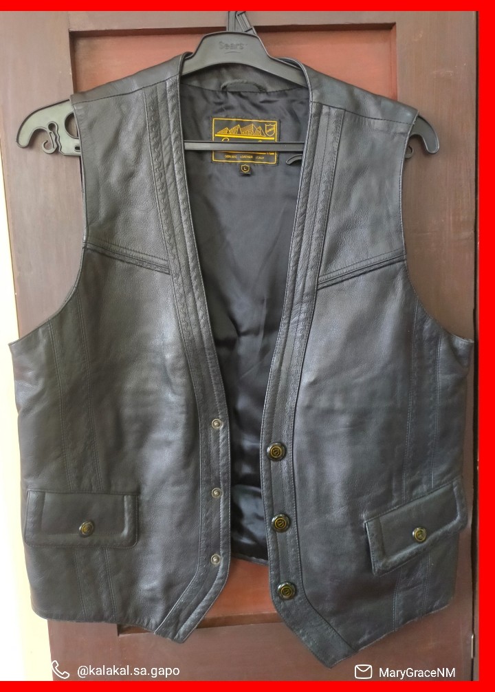 Edward Billy Genuine Leather Vest, Men's Fashion, Coats, Jackets and ...