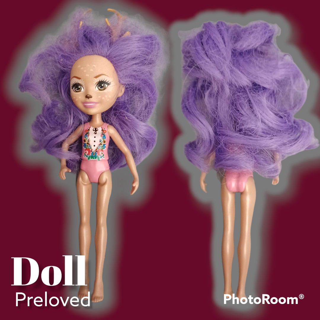 Enchantimals Danessa Deer Doll 7 Purple Hair Antlers By Mattel
