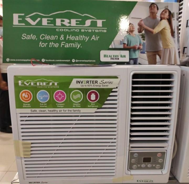 Everest Inverter Window Type Aircon 1HP, TV & Home Appliances, Air