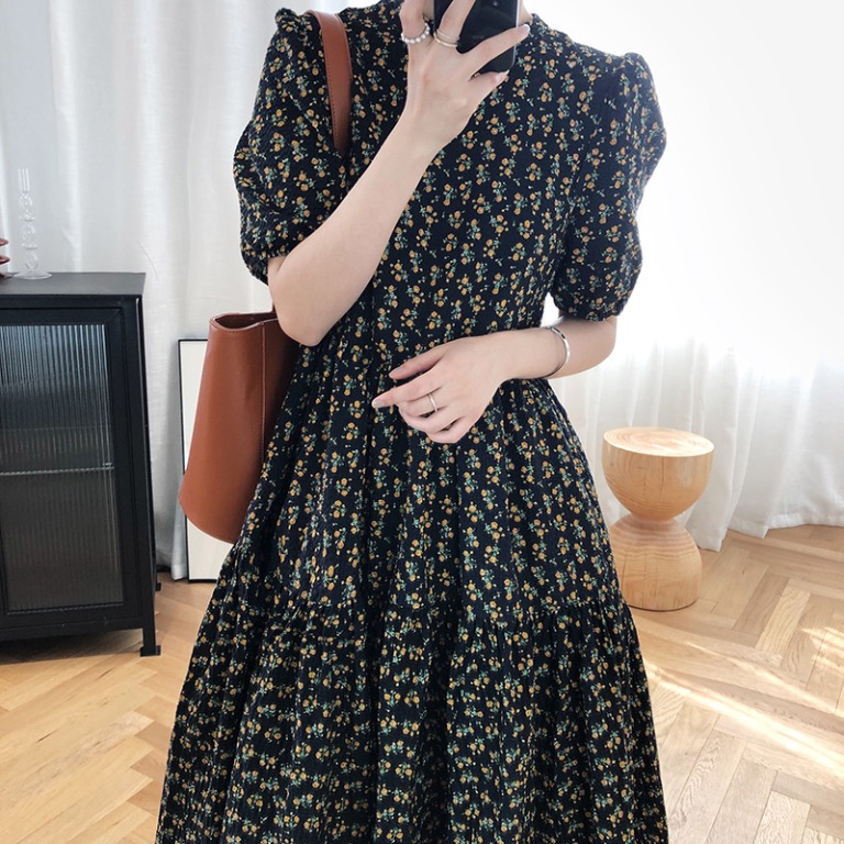 Midi dress sale korean style