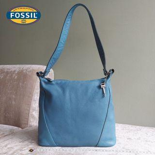 fossil leather handbag