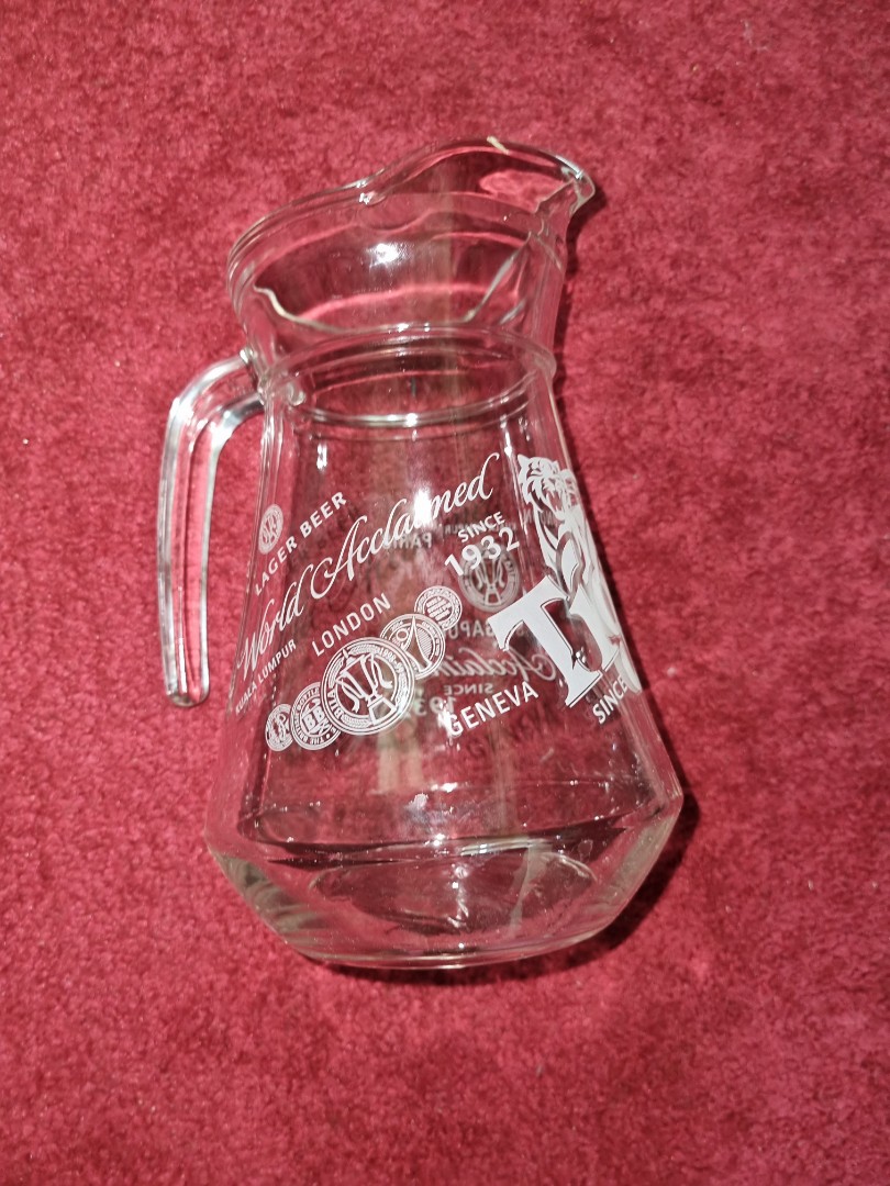 glass beer jug, Furniture & Home Living, Kitchenware & Tableware, Other