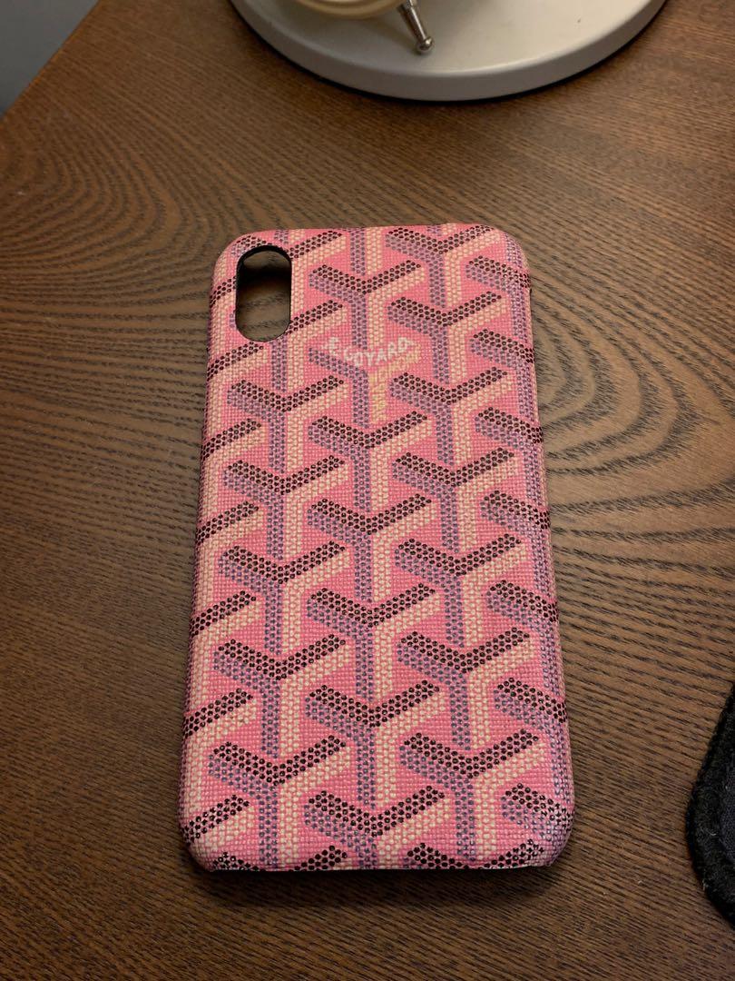 pink goyard iphone case