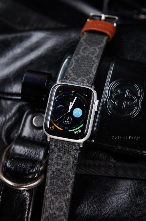 Upcycled Gucci Apple Watch Band Black