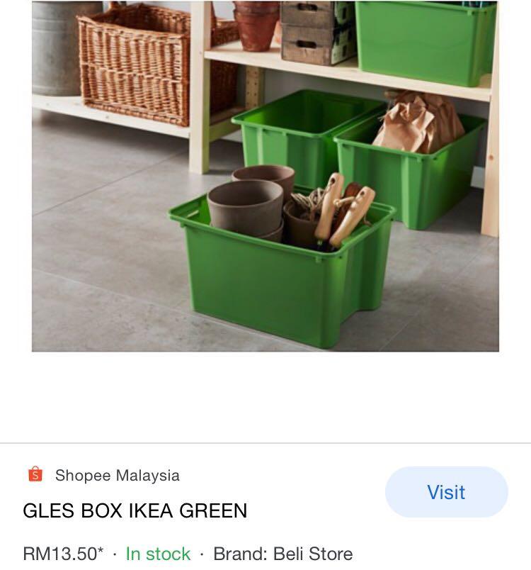 ikea green storage, Furniture & Home Living, Home Improvement