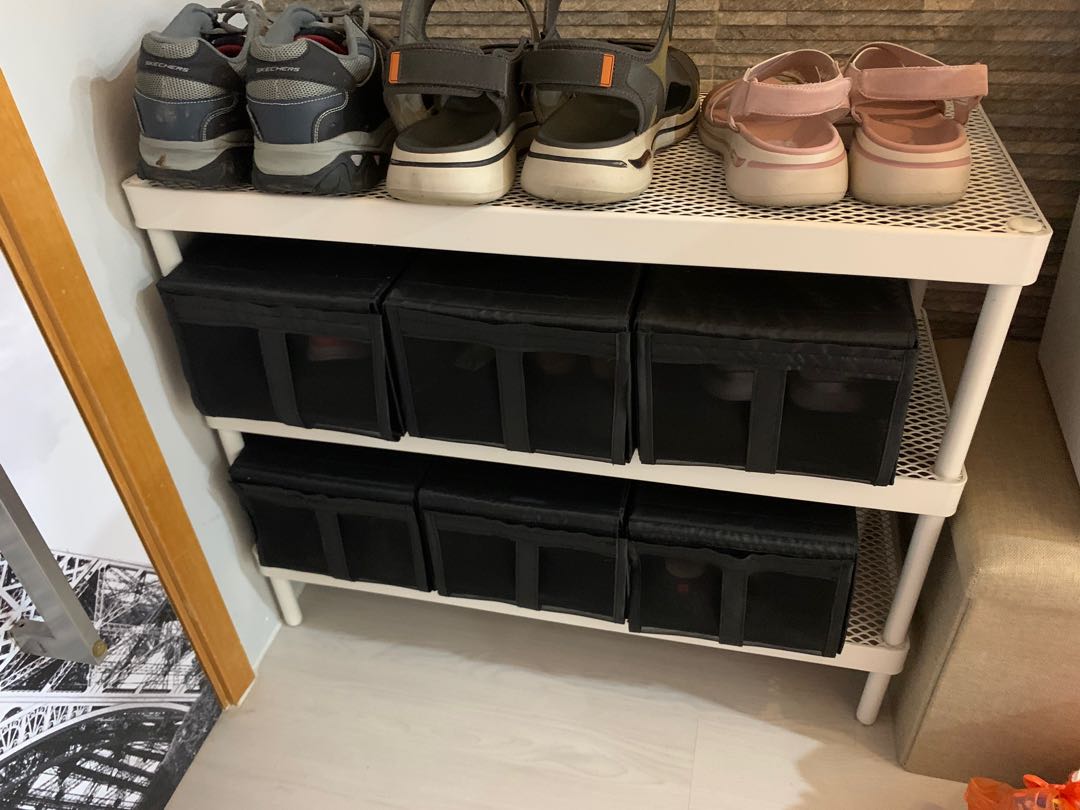 Ikea Shoe rack with shoe cases, Furniture & Home Living, Furniture