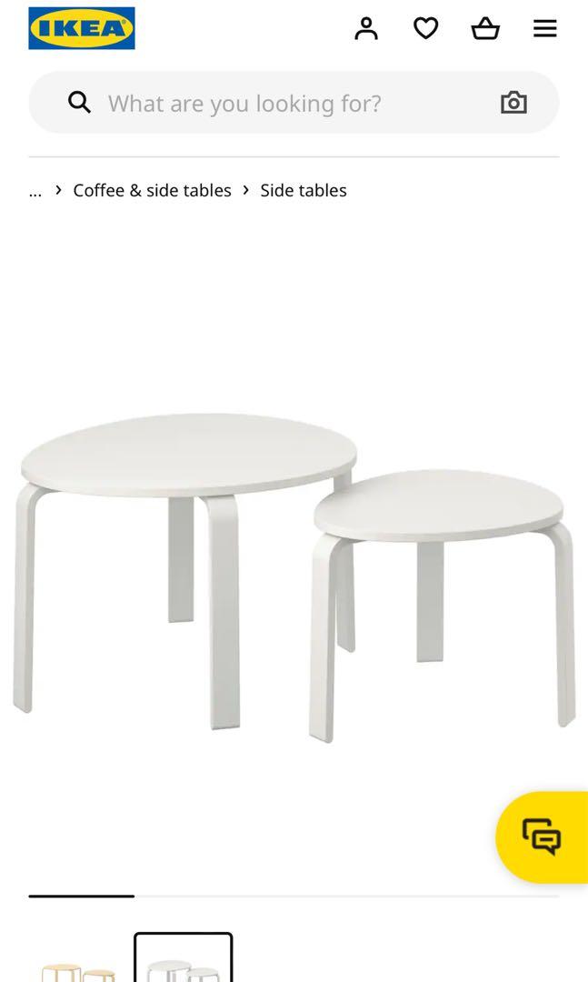 Ikea White Coffee Table 傢俬 家居, Ikea White Coffee Side Table