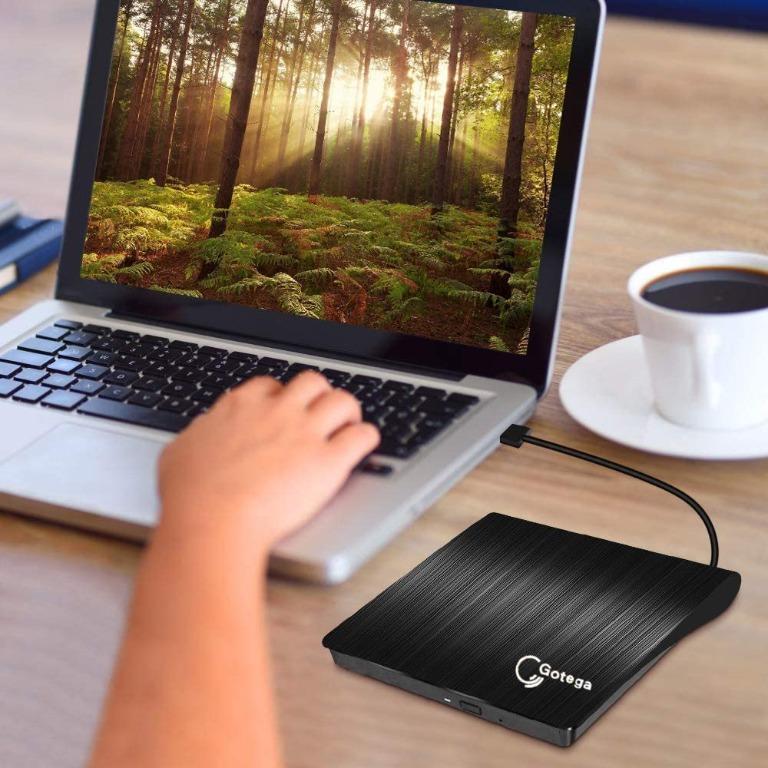 (JT083) Gotega External DVD Drive, USB 3.0 Portable CD/DVD+/RW Drive
