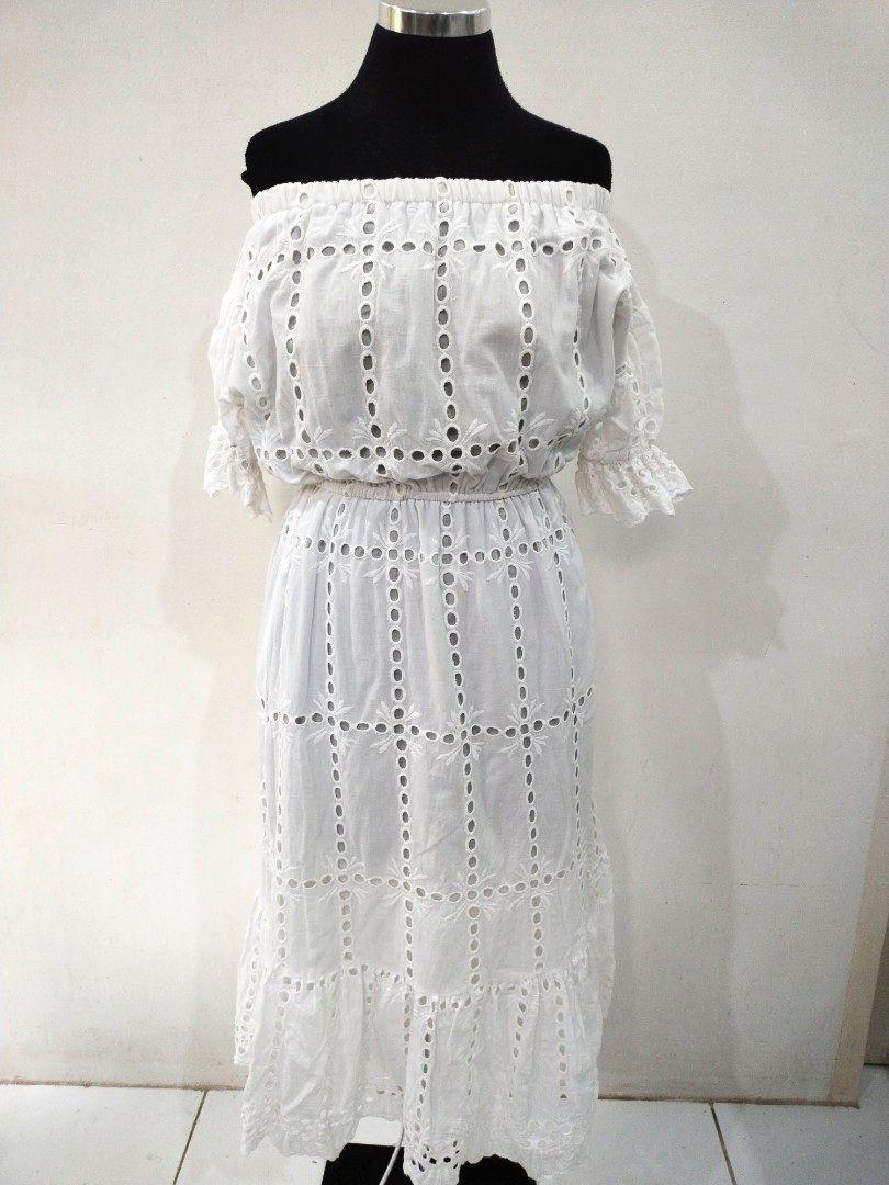 Off white eyelet dress hot sale