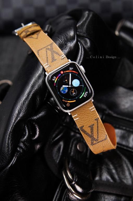 Multicolor LV Apple Watch Band Series 7/6/5/4/3/2/1 Exchange Band floral  Fashion Luxury Personalized Gift