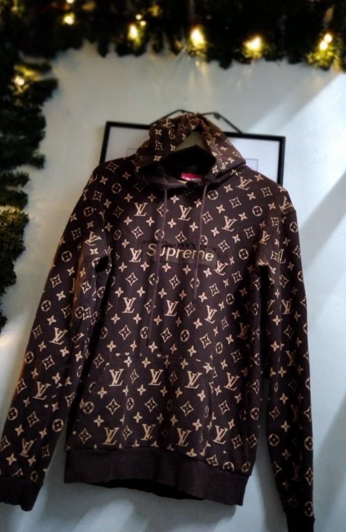 Supreme x LV hoodie, Luxury, Apparel on Carousell