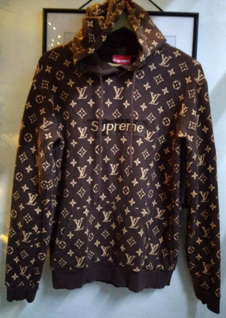 Louis Vuitton Supreme Hoodie, Luxury, Apparel on Carousell