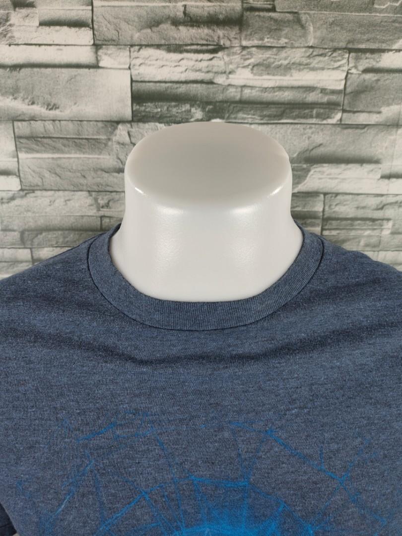 Marvel Civil War Spider Man Captain America Sheild Navy Blue Shirt, Men
