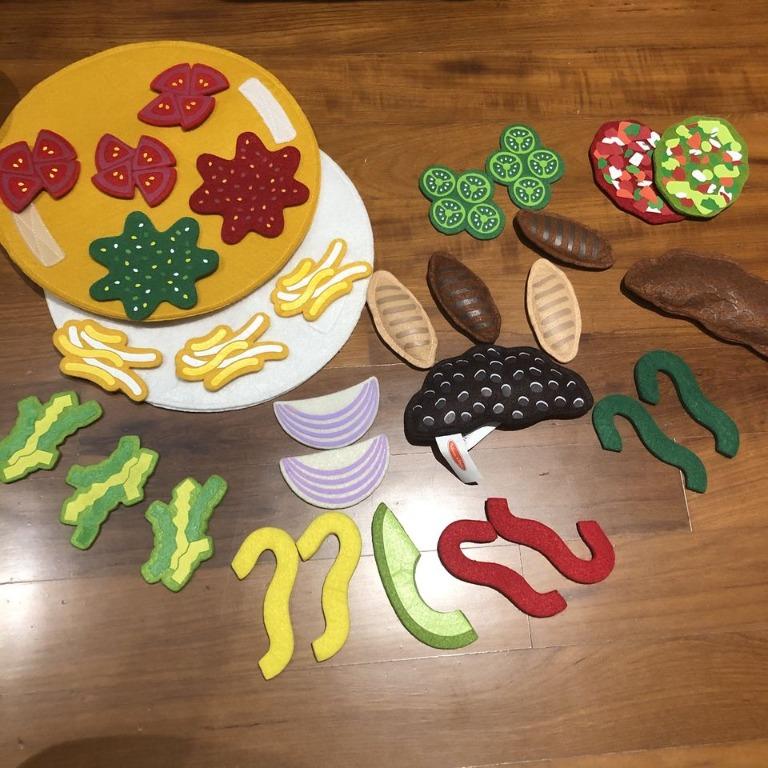 Melissa Doug Felt Play Food Taco Burrito Set