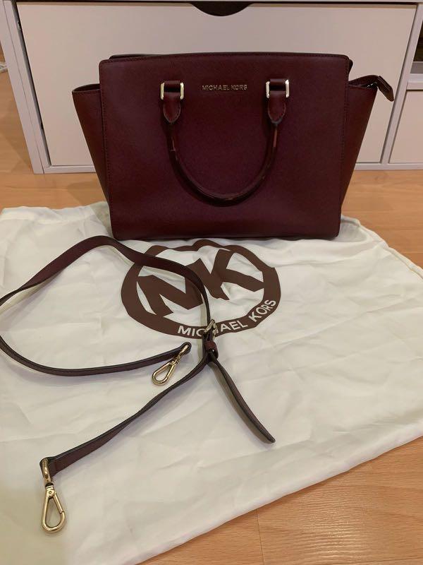 Michael kors deals selma maroon