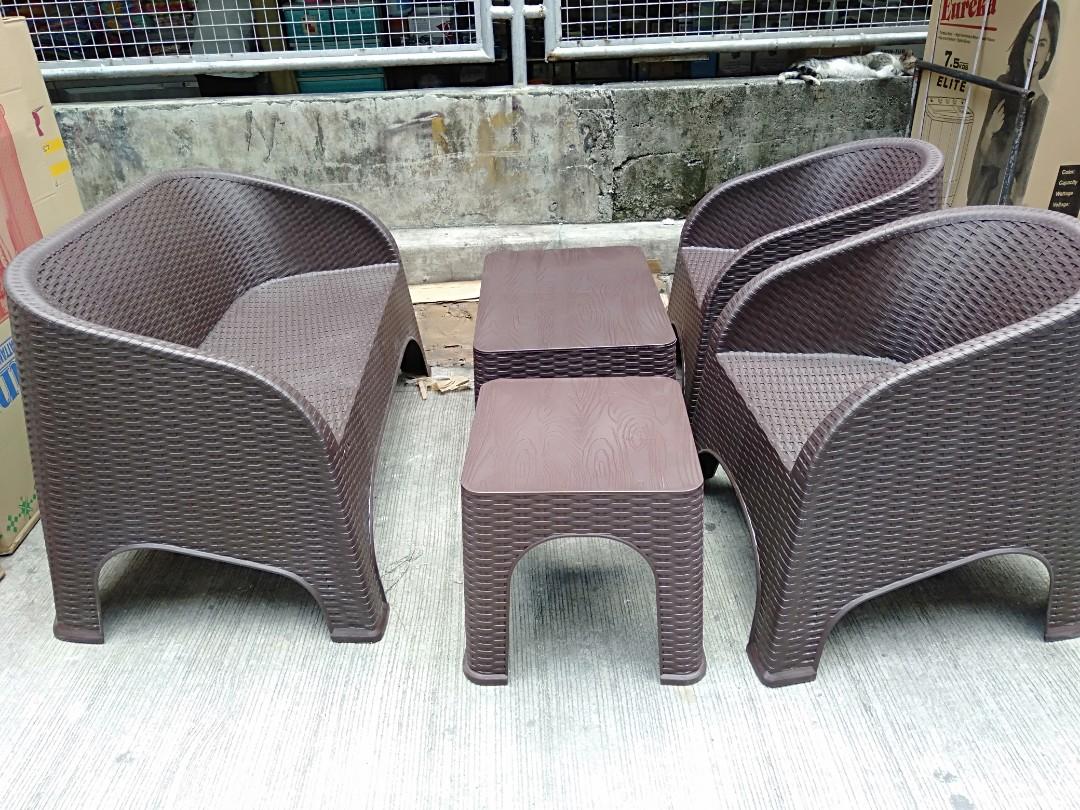 ZOOEY MODERN SALA SET Sofa Set Plastic Chairs and table Table