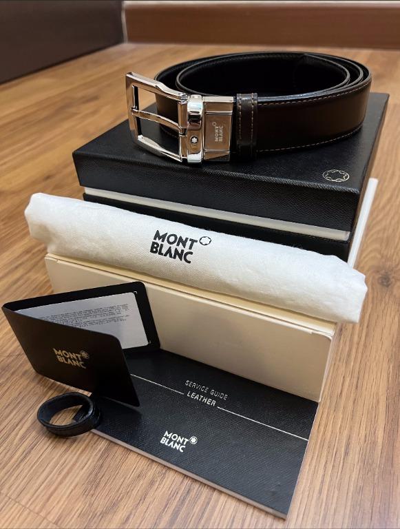 Montblanc - Black/Brown 30 mm Reversible Leather Belt - Belts - Black