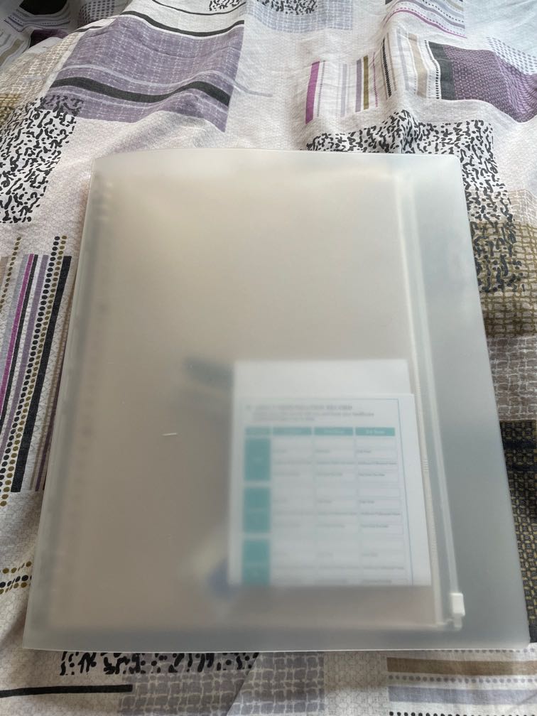 MUJI Binder (with paper refills grid and regular lined paper