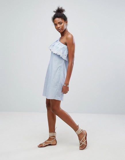 NEW LOOK TOGA DRESS BABY BLUE