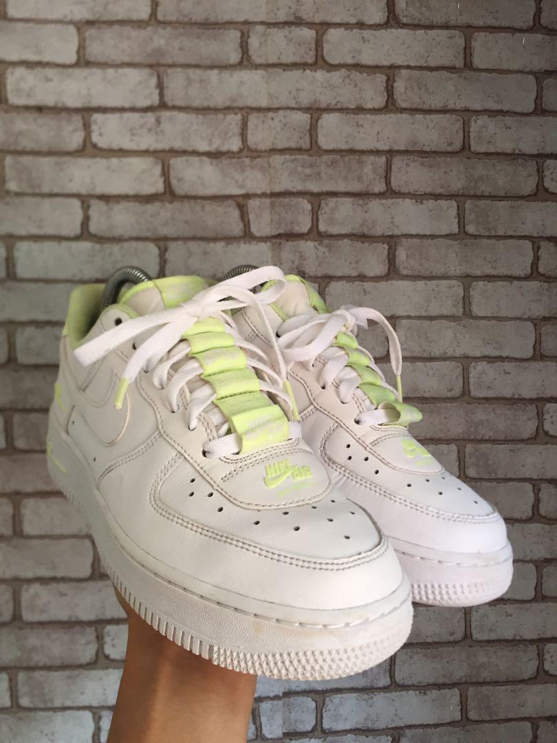 nike air force 1 low double air low white barely volt