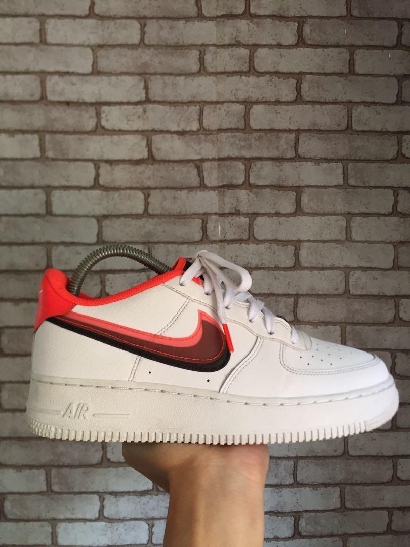 Nike Air Force 1 LV8 GS Double Swoosh Bright Crimson