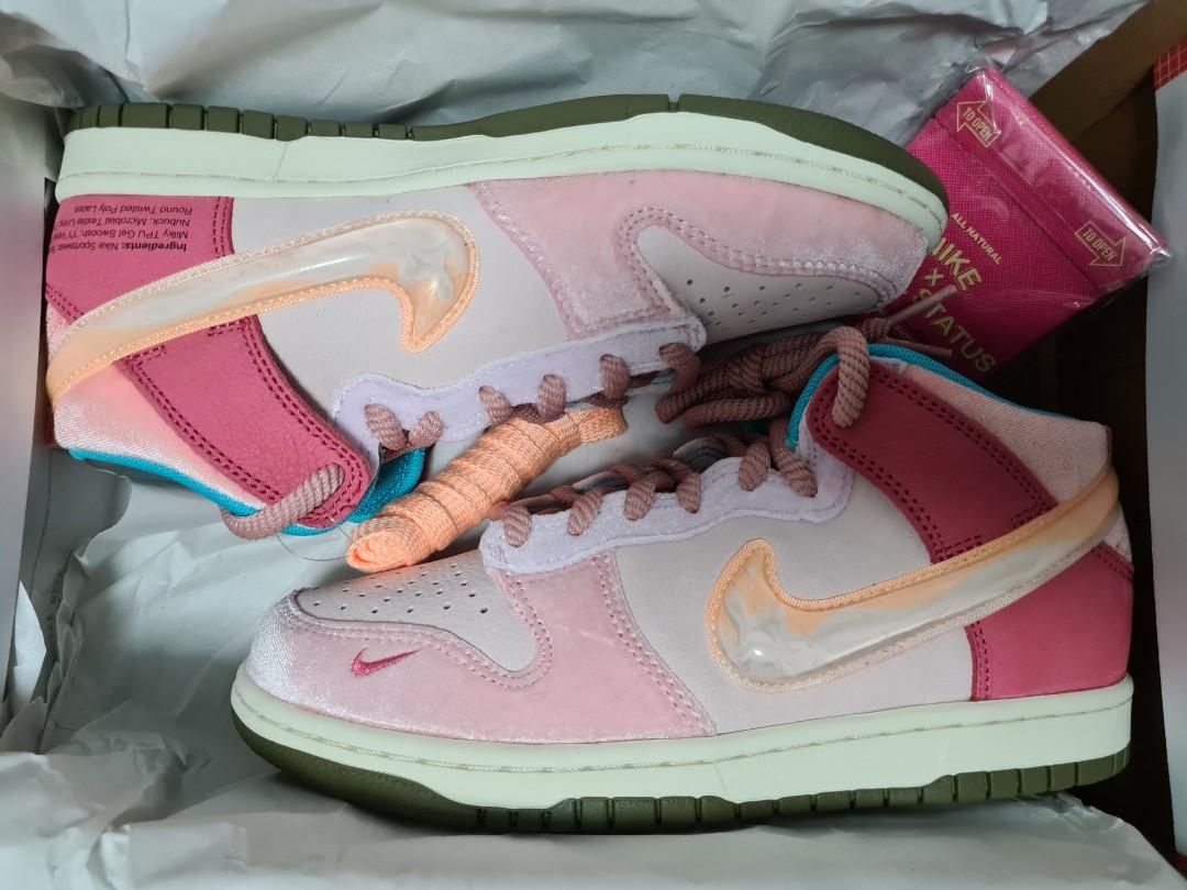 US5.5m] Nike x Social Status Strawberry milk Dunk Mid, Women's