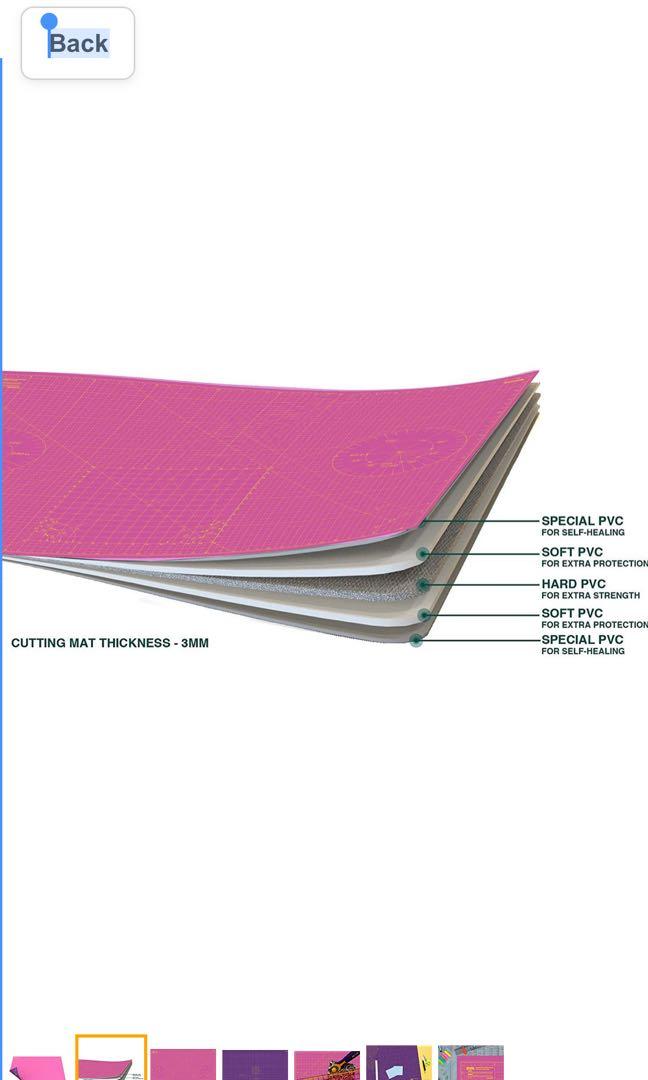 NSIO Craft Cutting Mat Self Healing A0 Double Sided 5 Layers Quilting