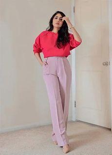 Pink long trousers